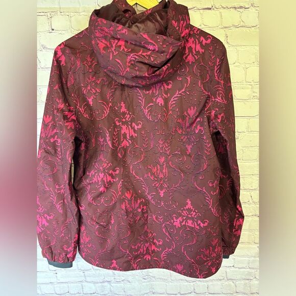 Athleta Twin Tip Ski Jacket in Port Wine Snow Scroll Ski Snowboard Jacket Size M - Picture 2 of 16